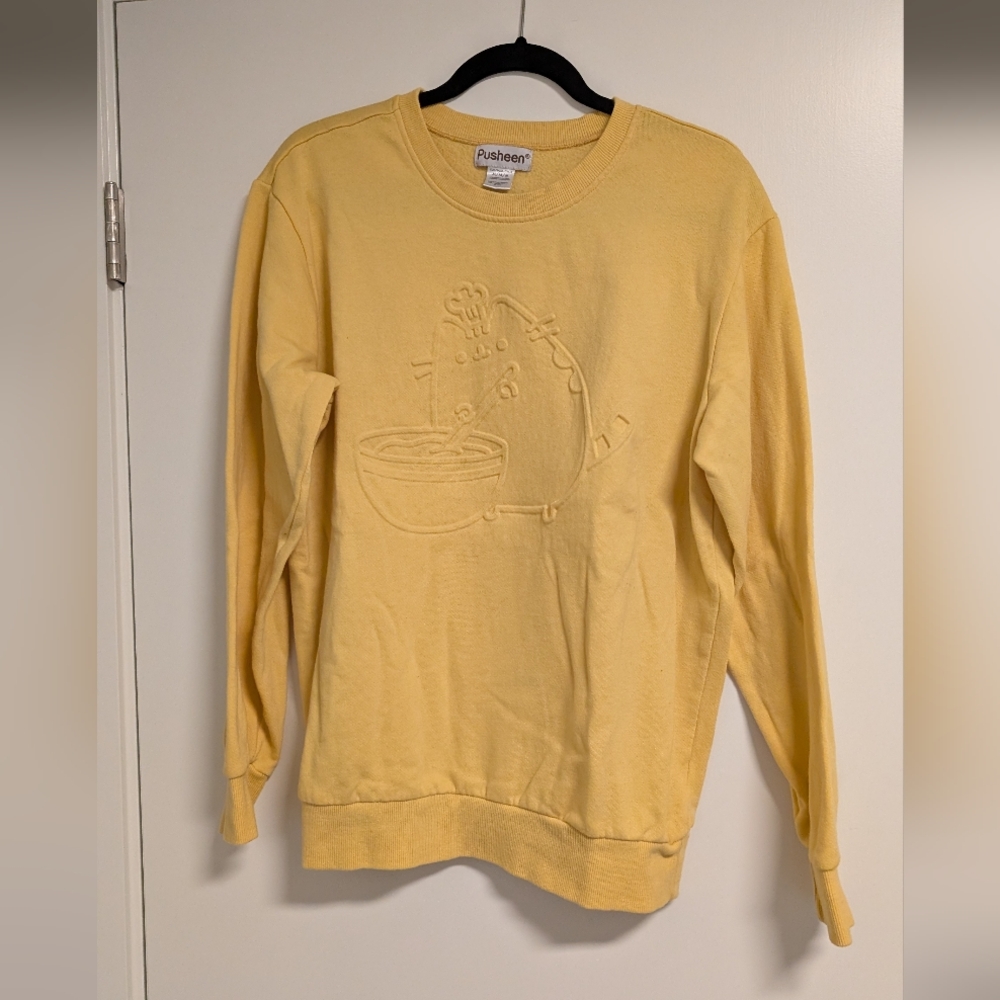 Pusheen - Light Yellow Crewneck Sweater